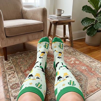 Plus Size Sport Soccer Print Compression Socks - image 3