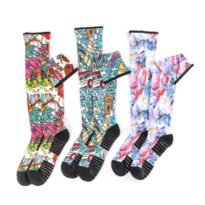 Bamboo Floral Butterfly Compression Socks - image 1