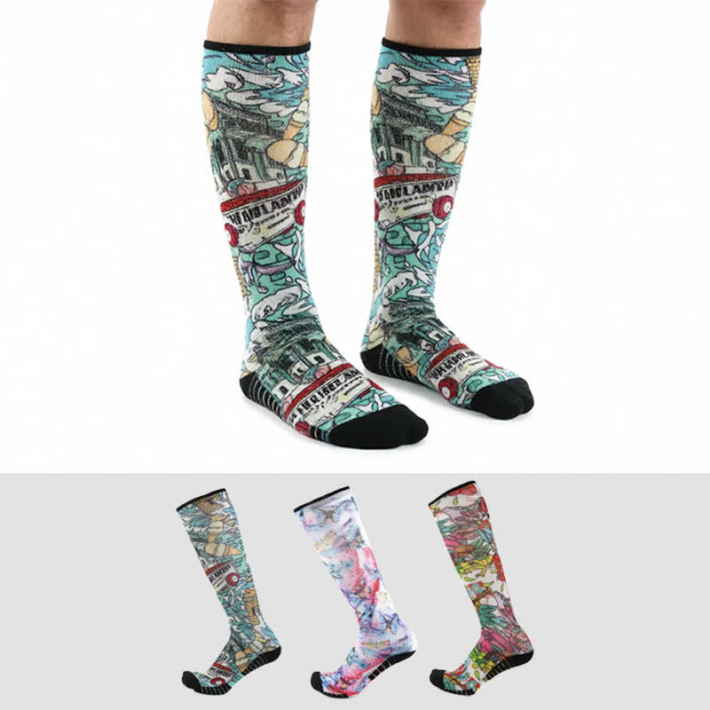 Bamboo Floral Butterfly Compression Socks - image 0