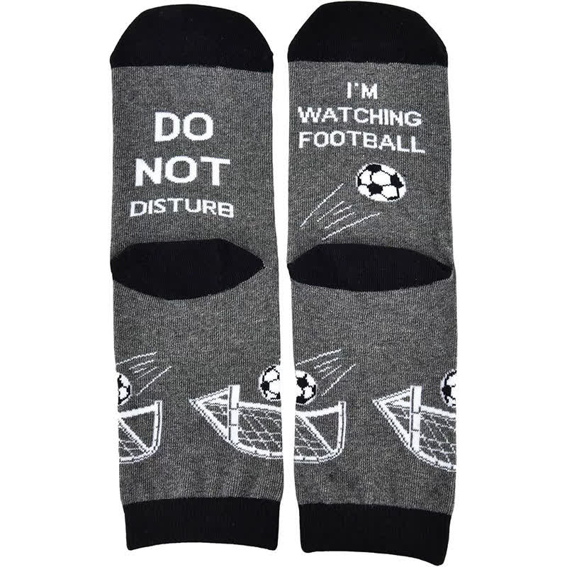 Football Quote Cotton Quarter Socks(2 Pairs) - Black - EU39-46(US6-12) - image 1