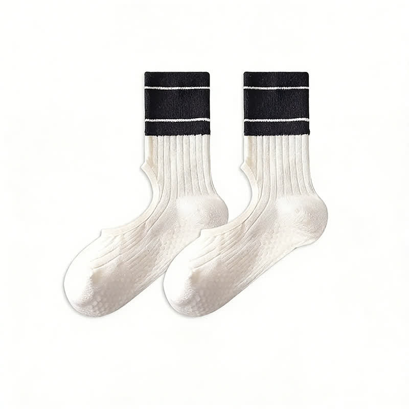 Open Instep Bow Grip Socks(2 Pairs) - Black - EU35-40(US2-7) - Without Ribbon - image 17