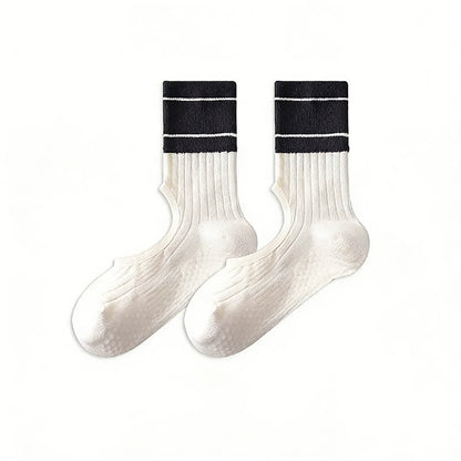 Open Instep Bow Grip Socks(2 Pairs) - Black - EU35-40(US2-7) - Without Ribbon - image 17