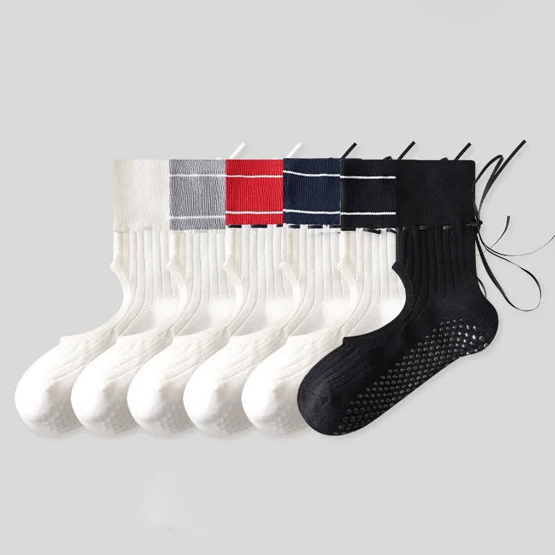 Open Instep Bow Grip Socks(2 Pairs) - image 8
