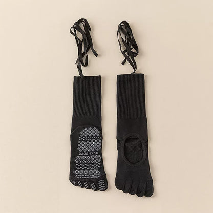 Ballet Wrap Grip Toe Socks(2 Pairs) - Black - EU35-39(US2-6) - image 4