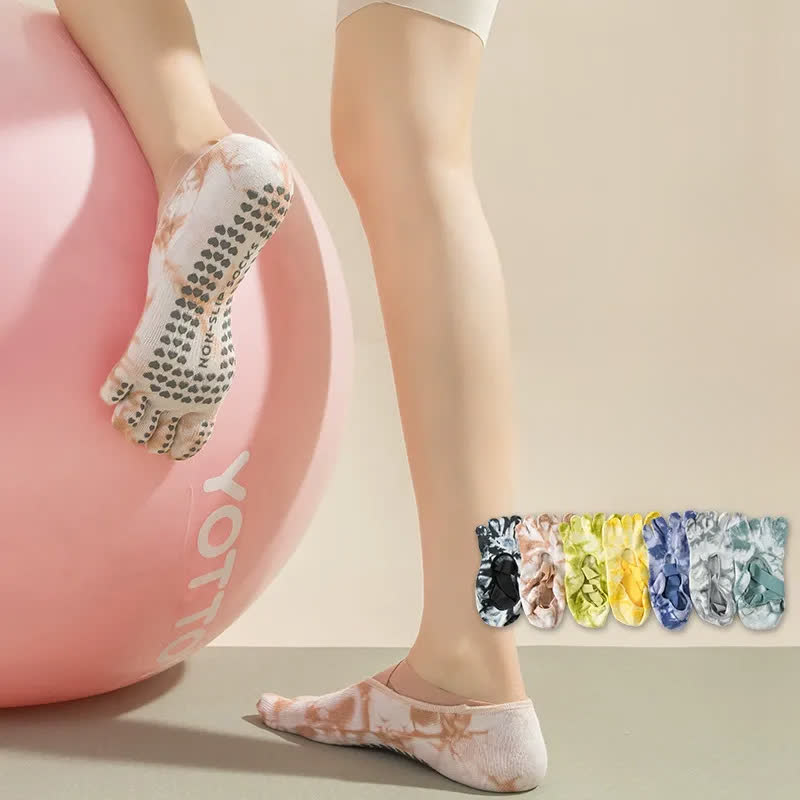 Tie Dye Five Toe Grip Socks(2 Pairs) - image 1