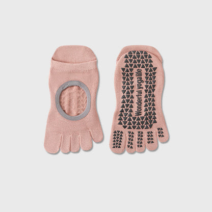 Five Toe Yoga Grip Socks(2 Pairs) - Pink - EU35-40(US2-7) - image 7