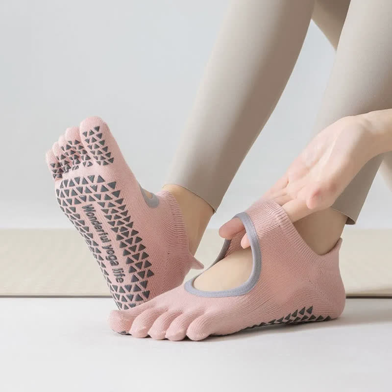 Five Toe Yoga Grip Socks(2 Pairs) - image 1