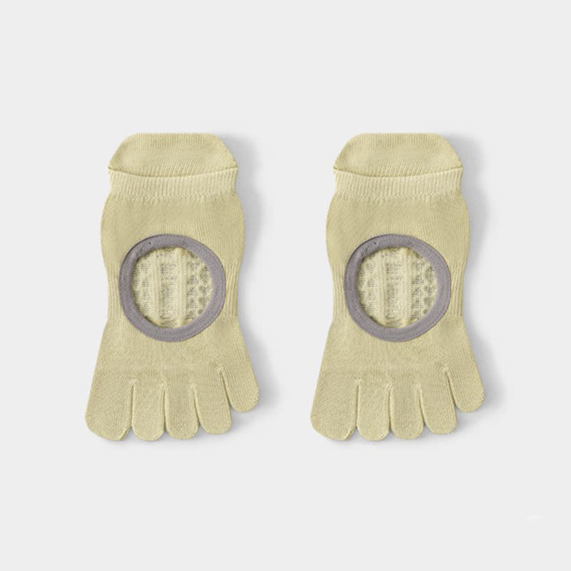 Five Toe Yoga Grip Socks(2 Pairs) - Green - EU35-40(US2-7) - image 9