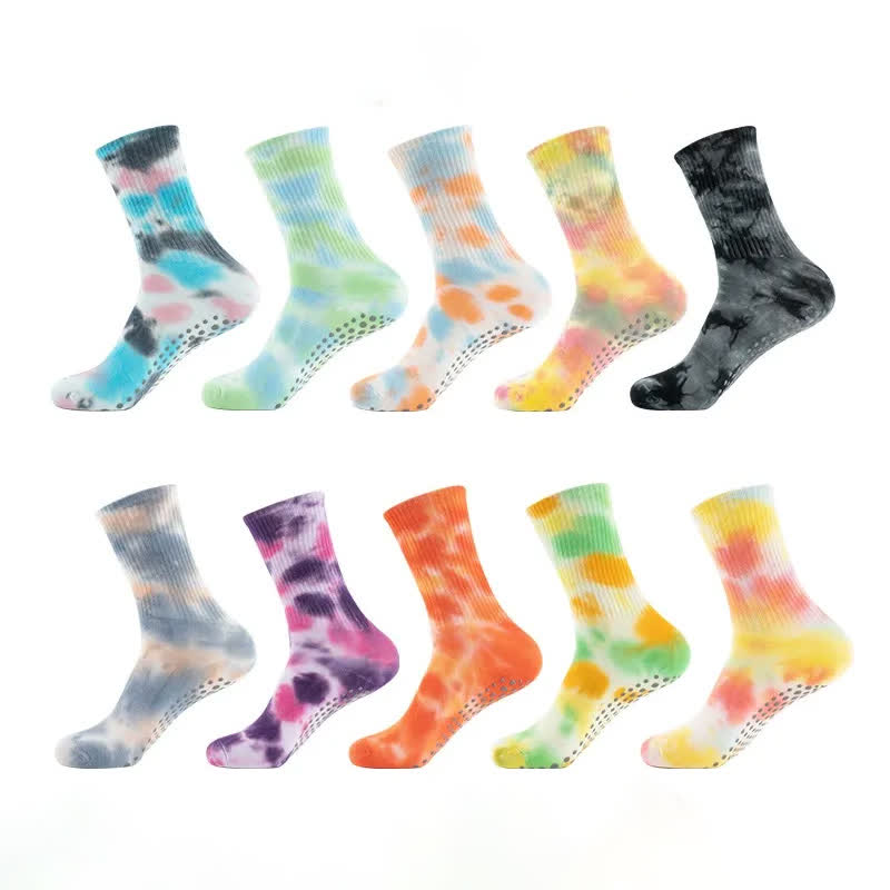 Tie Dye Yoga Grip Socks(2 Pairs) - image 1