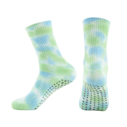 Tie Dye Yoga Grip Socks(2 Pairs) - Lake Blue - EU38-42(US5-8) - image 5