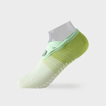 Cross Strap Yoga Grip Socks(6 Pairs) - Green - EU35-42(US2-8.5) - image 10