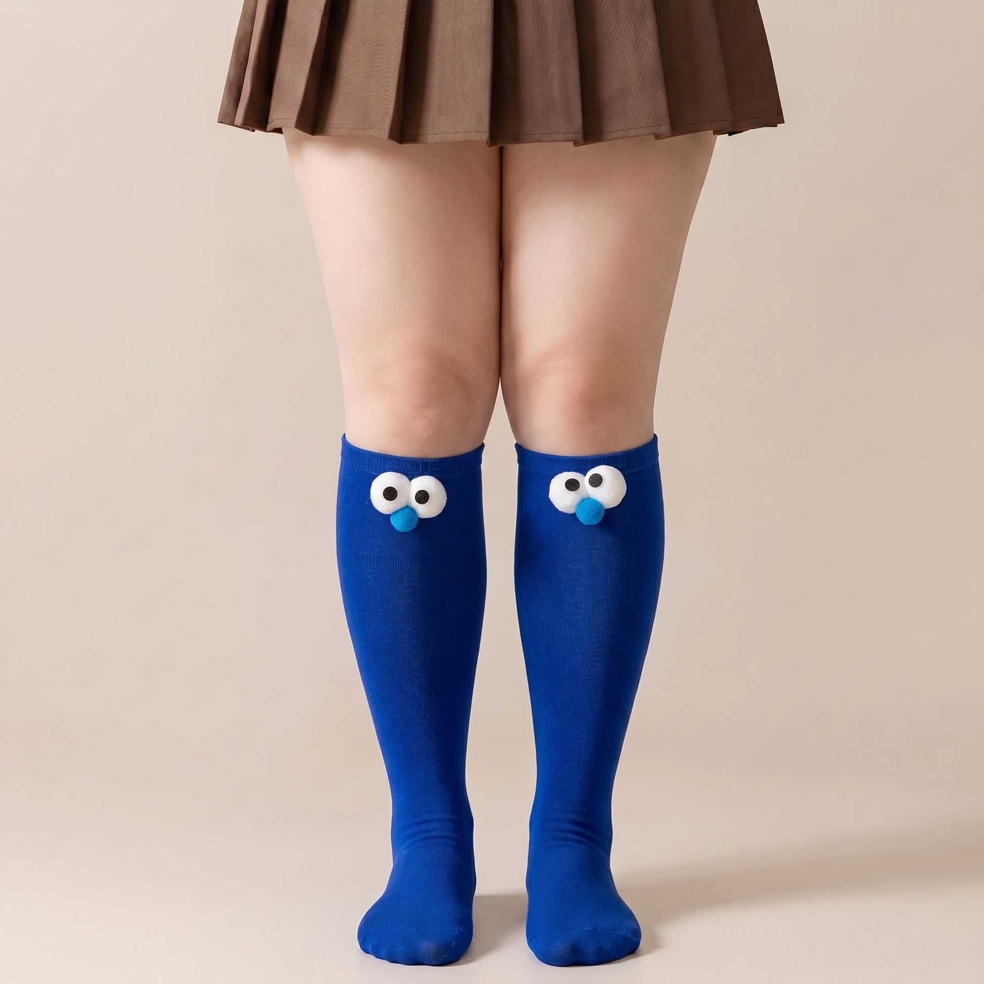 Cute Animal Knee High Socks(4 Pairs) - Royal Blue - EU35-40(US2-7) - image 3
