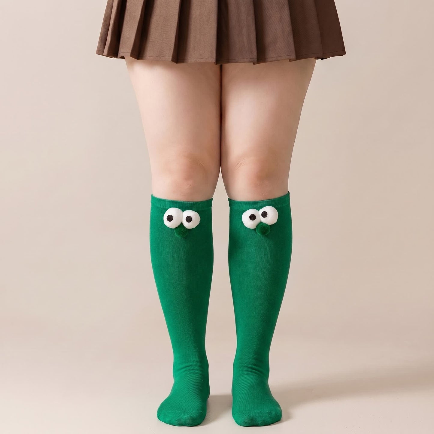 Cute Animal Knee High Socks(4 Pairs) - Green - EU34-40(US1-7) - image 8