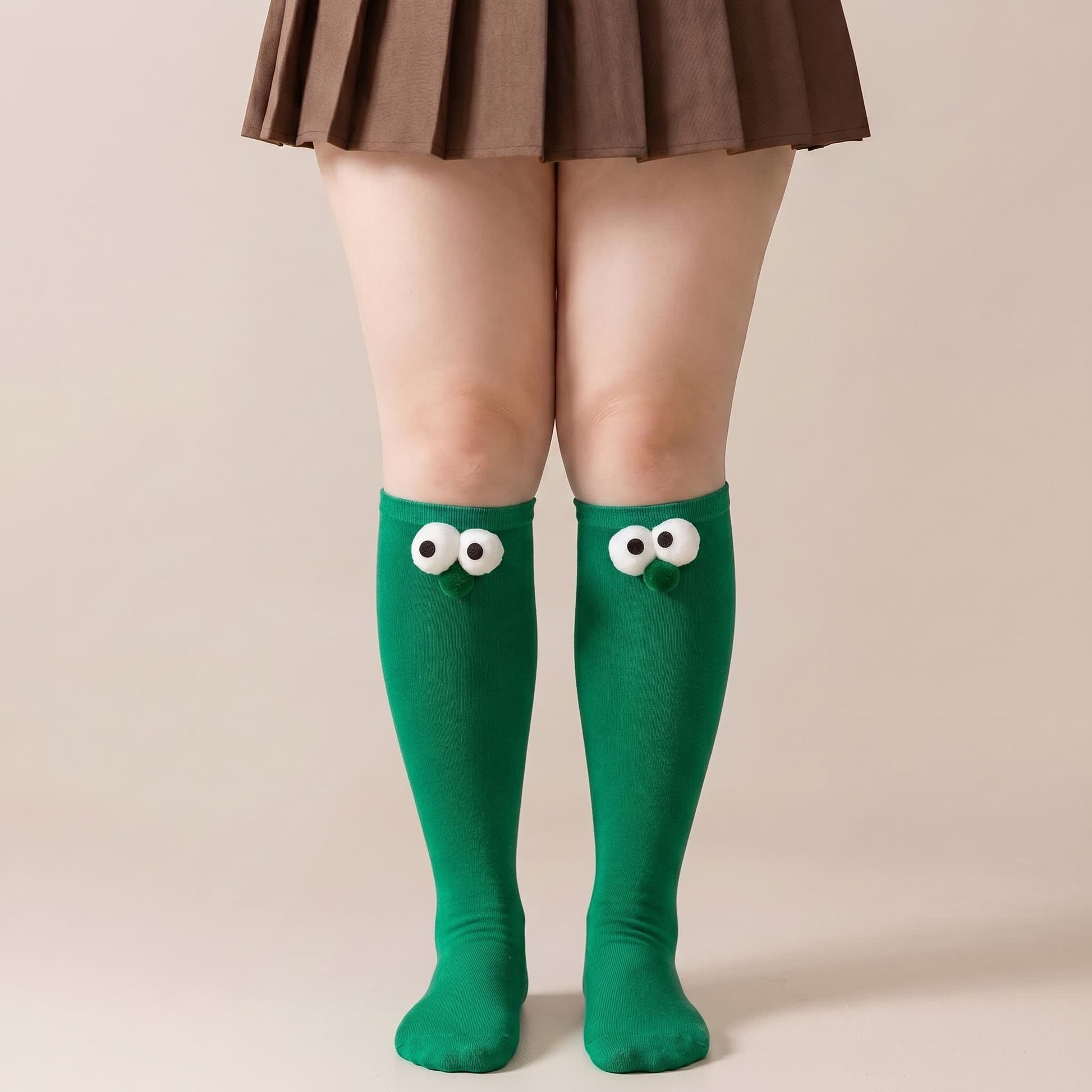 Cute Animal Knee High Socks(4 Pairs) - Green - EU35-40(US2-7) - image 8