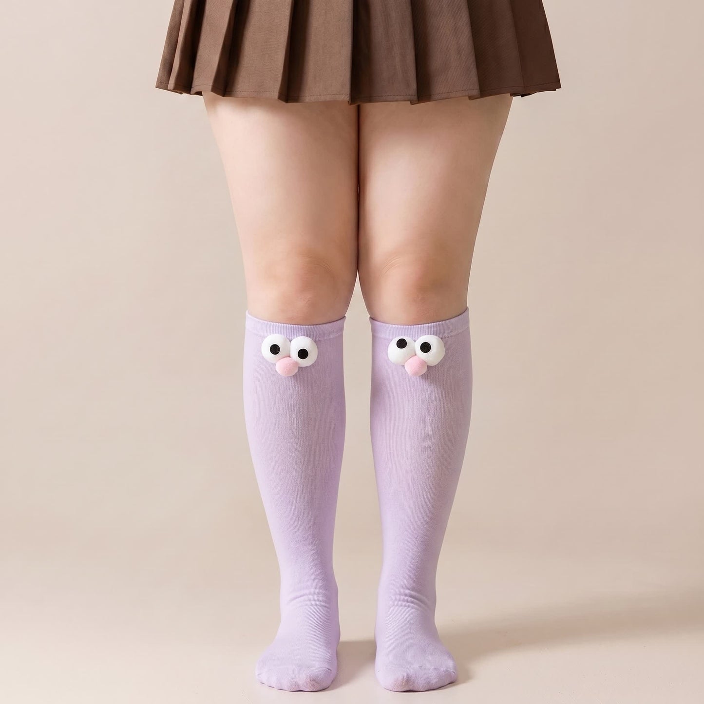Cute Animal Knee High Socks(4 Pairs) - Light Pink - EU35-40(US2-7) - image 9