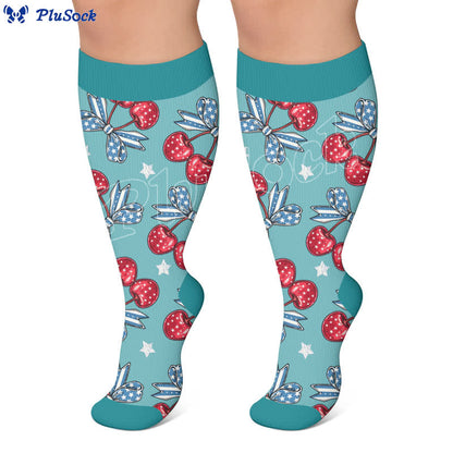 Plus Size Independence Day Compression Socks - image 7