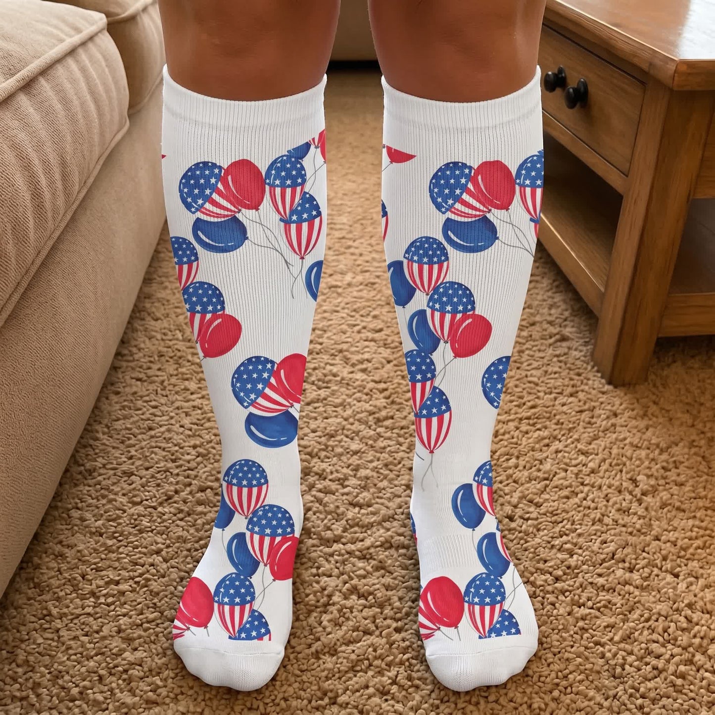 Plus Size Free America Compression Socks - image 1