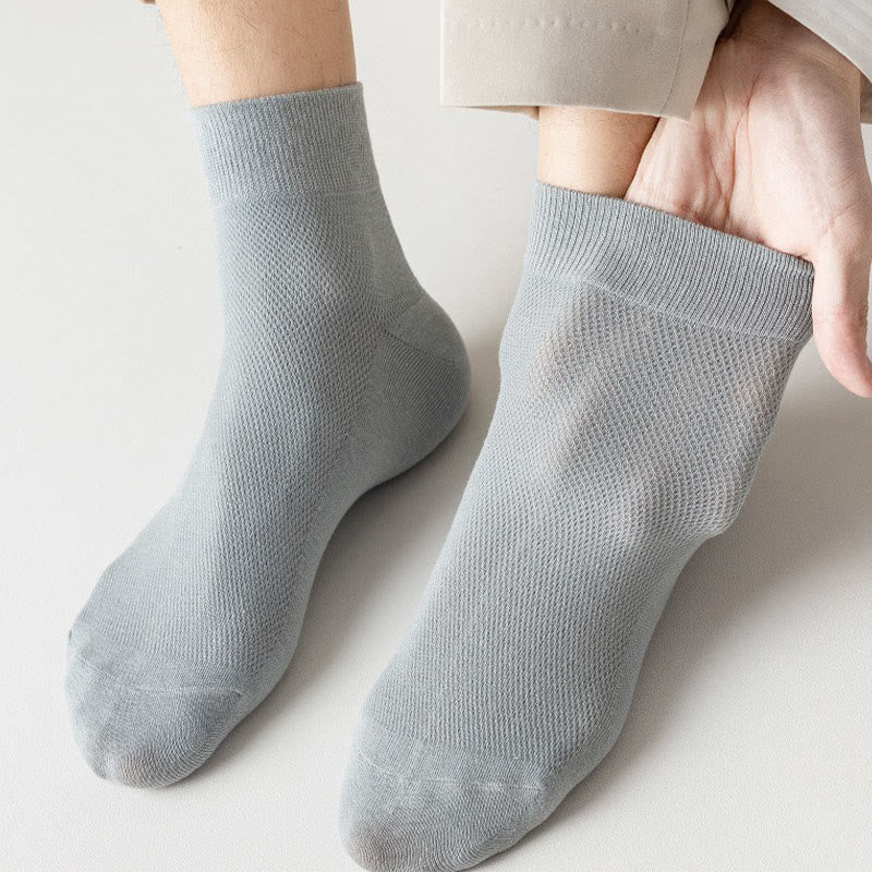 Cotton Breathable Quarter Socks(6 Pairs) - image 3