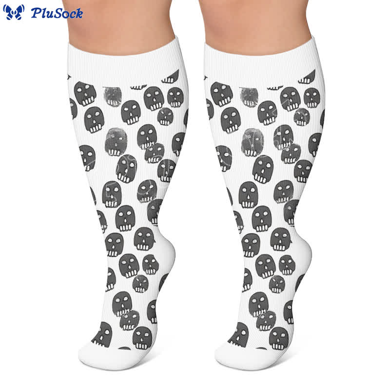 Plus Size Mixed Skull Compression Socks - image 5