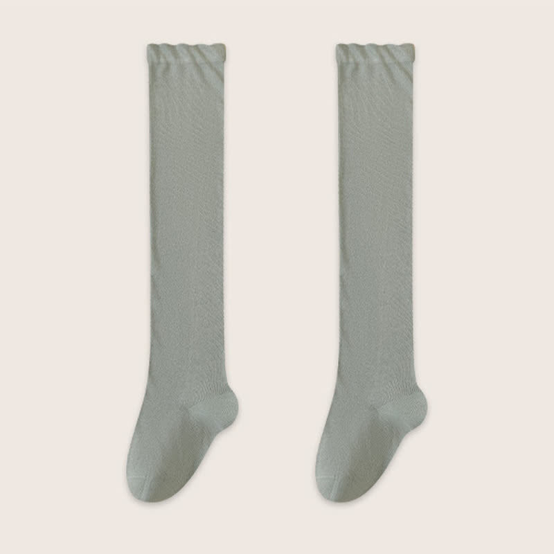 Cozy Solid Cotton Thigh High Sleep Socks(2 Pairs) - Green - EU39-45(US6-11) - image 7