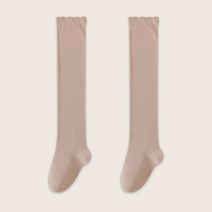 Cozy Solid Cotton Thigh High Sleep Socks(2 Pairs) - Red - EU39-45(US6-11) - image 6