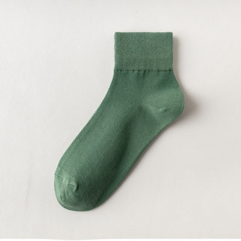 Cotton Breathable Quarter Socks(6 Pairs) - Dark Green - EU45-50(US11-15) - image 20