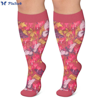 Plus Size Floral Butterfly Compression Socks - image 6