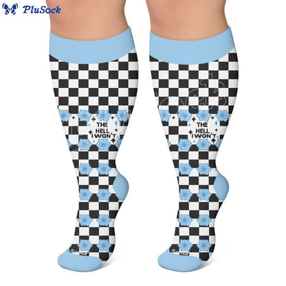 Plus Size Leopard Slogan Compression Socks - image 7