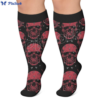 Plus Size Skull Vine Compression Socks - image 6