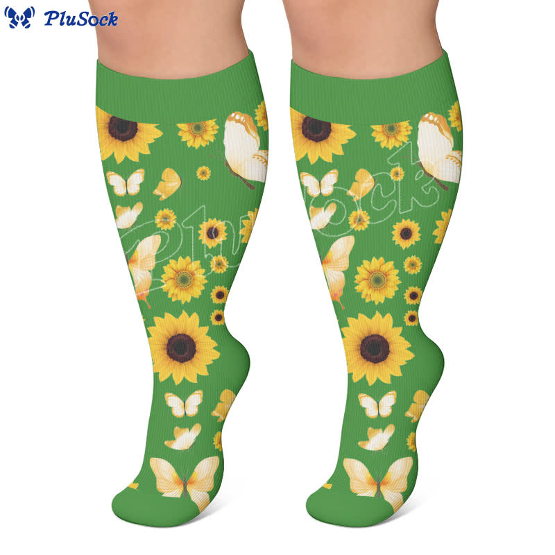 Plus Size Butterfly Bloom Compression Socks - image 6