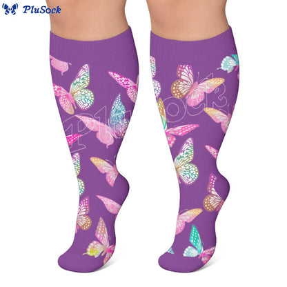 Plus Size Butterfly Bloom Compression Socks - image 7