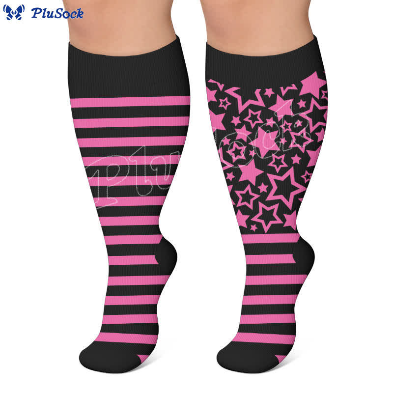 Plus Size Star Stripe Compression Socks - image 6