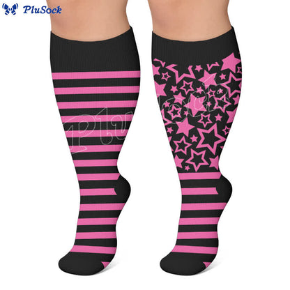 Plus Size Star Stripe Compression Socks - image 6