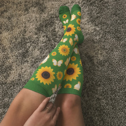 Plus Size Butterfly Bloom Compression Socks - image 2