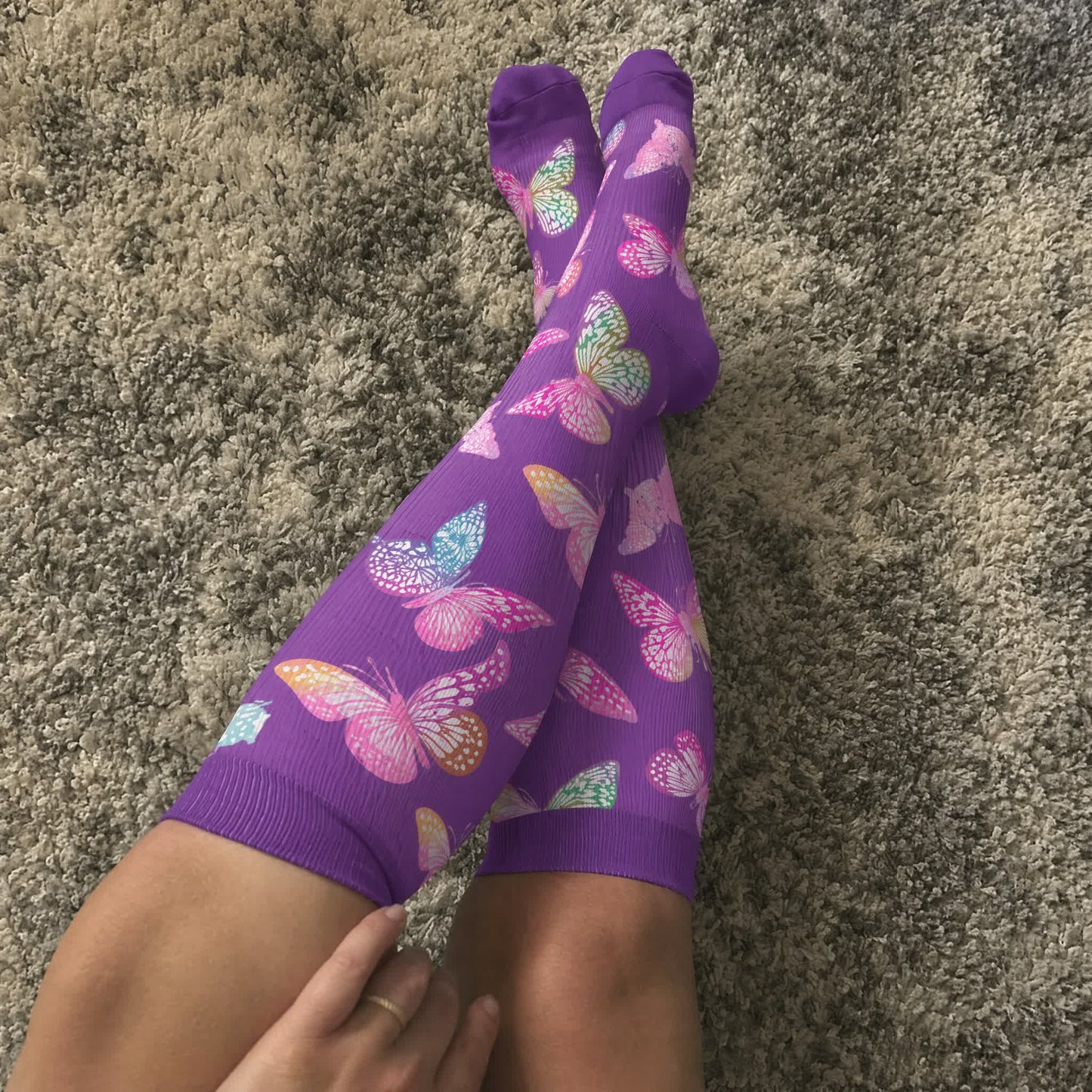 Plus Size Butterfly Bloom Compression Socks - image 3