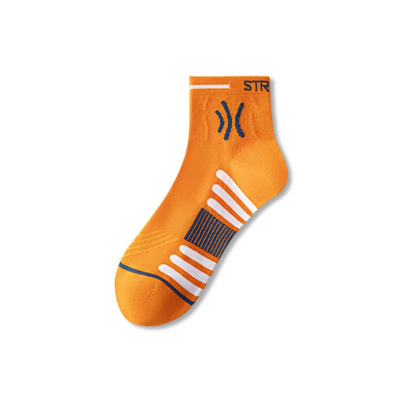 Quick Dry Cushioned Socks (5 Pairs) - Orange - EU38-44(US5-10) - image 4