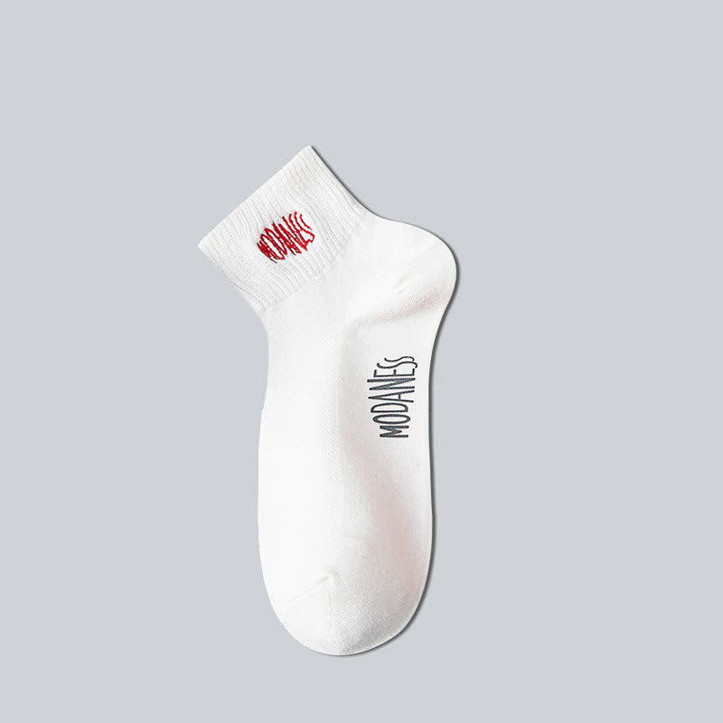 Breathable Cotton Ankle Socks(8 Pairs) - White - EU38-45(US5-11) - image 2