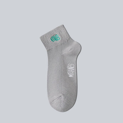 Breathable Cotton Ankle Socks(8 Pairs) - Grey - EU38-45(US5-11) - image 8