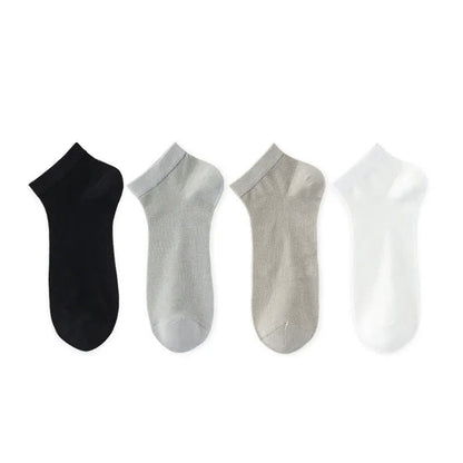 Silk Breathable Ankle Socks (4 Pairs) - Multicolor - EU38-45(US5-11) - image 4