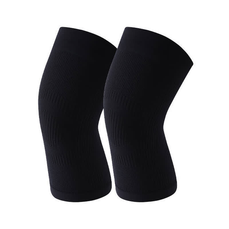 Breathable supportive Compression Knee Braces - Black - L - image 7