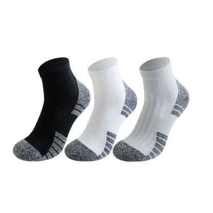 Cushioned Quarter Compression Socks(3 Pairs) - Multicolor - EU38-44(US5-10) - image 1