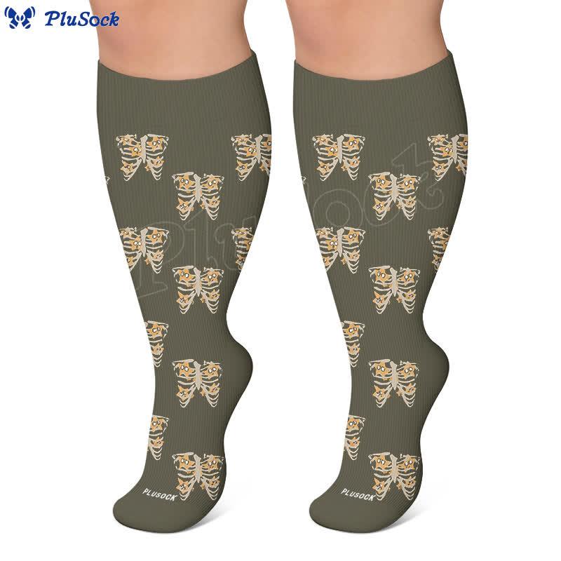 Plus Size Gothic Cat Star Compression Socks - image 6