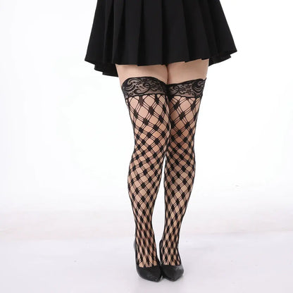 Lace Thigh High Pantyhose(3 Pairs) - F - L - image 3