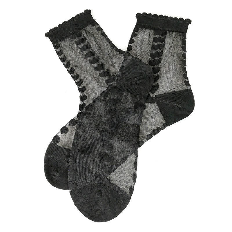 Sheer Heart Quarter Socks(4 Pairs) - image 3