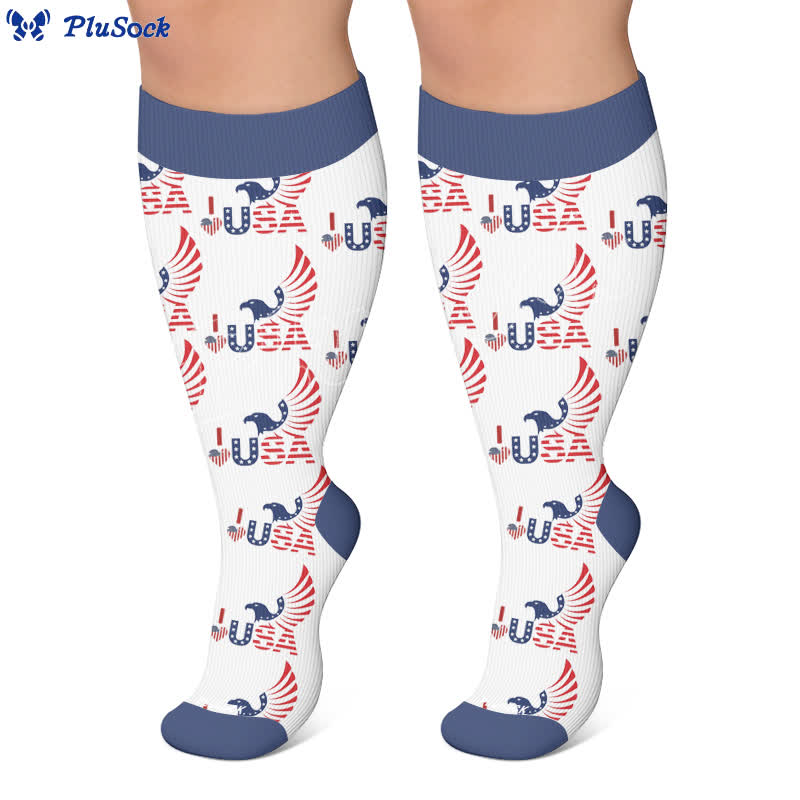 Plus Size Flag Colors Compression Socks - image 7