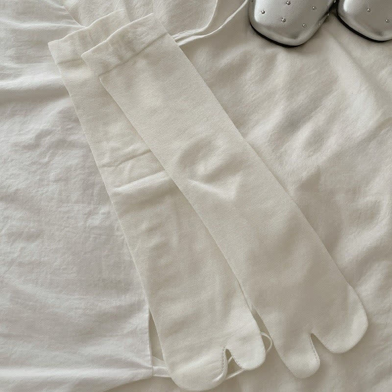 Silky Breathable Tabi Quarter Socks(6 Pairs) - White - EU36-40(US3-7) - image 5