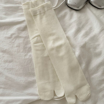 Silky Breathable Tabi Quarter Socks(6 Pairs) - Beige - EU36-40(US3-7) - image 3