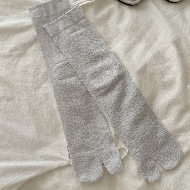 Silky Breathable Tabi Quarter Socks(6 Pairs) - Blue - EU36-40(US3-7) - image 2