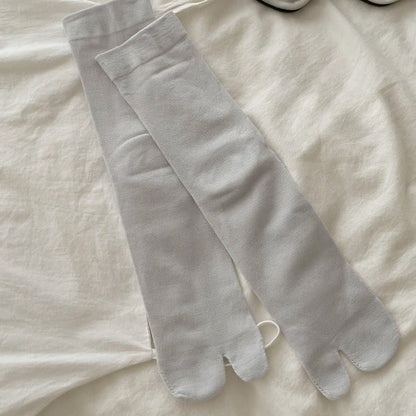Silky Breathable Tabi Quarter Socks(6 Pairs) - Blue - EU36-40(US3-7) - image 2