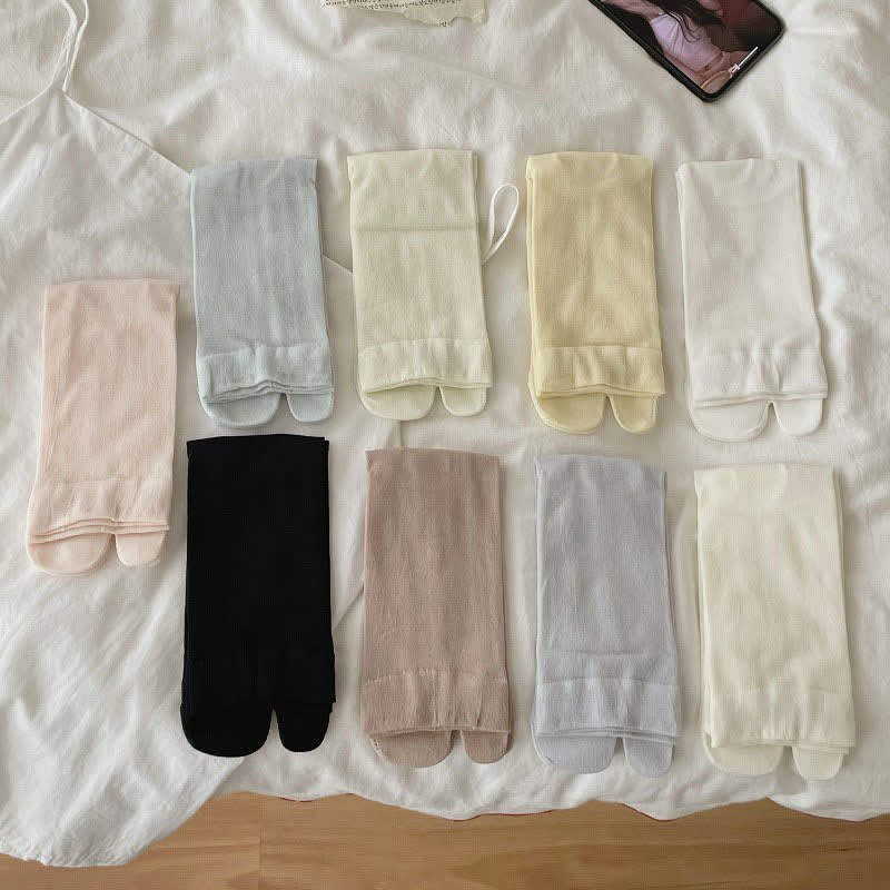 Silky Breathable Tabi Quarter Socks(6 Pairs) - image 8